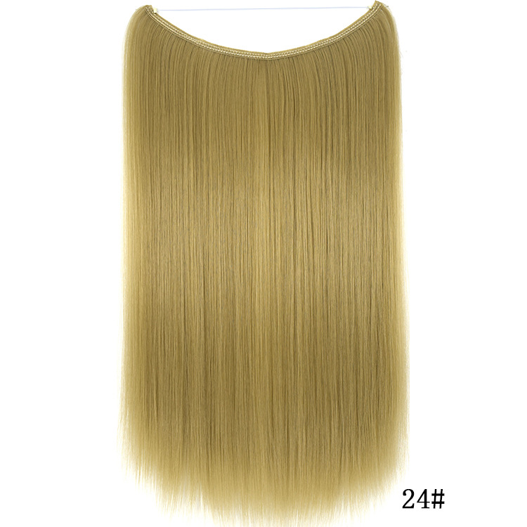 22 Inch Invisible Wire Hair Extensions - No Clips, Secret Fish Line Hairpieces, Silky Straight Synthetic Hair - Image 12