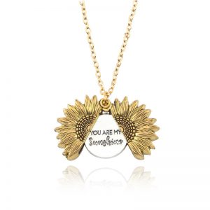 You Are My Sunshine Sunflower Necklace for Women and Men – Perfect Gift!