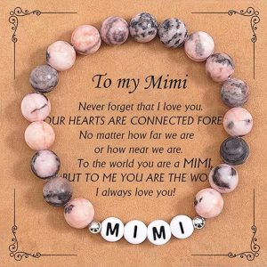 Natural Stone Pinkred Zebra Tree of Life Bracelet - Perfect Birthday Gift for Big & Little Sisters | Jewelry for Girls & Boys