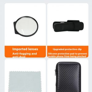 Mobile Phone Rear Camera Self-Timer Clip with Auxiliary Mirror for Self-Shooting