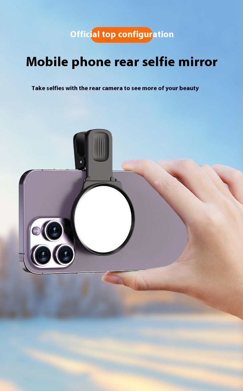 Mobile Phone Rear Camera Self-Timer Clip with Auxiliary Mirror for Self-Shooting - Image 5