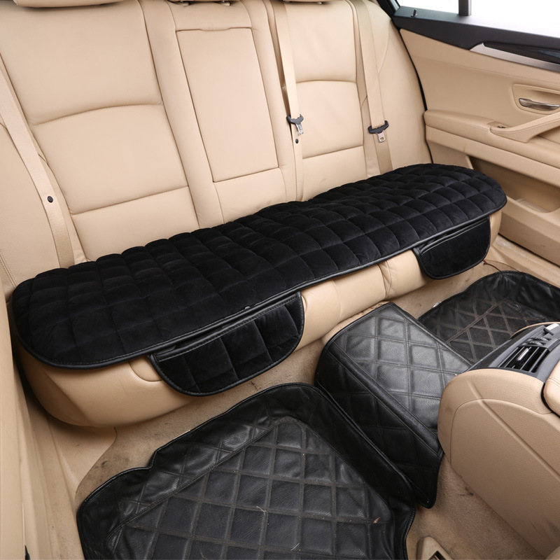 Three-Piece Non-Slip Car Plush Cushion Set - Tie-Free Design, No Backrest - Image 2