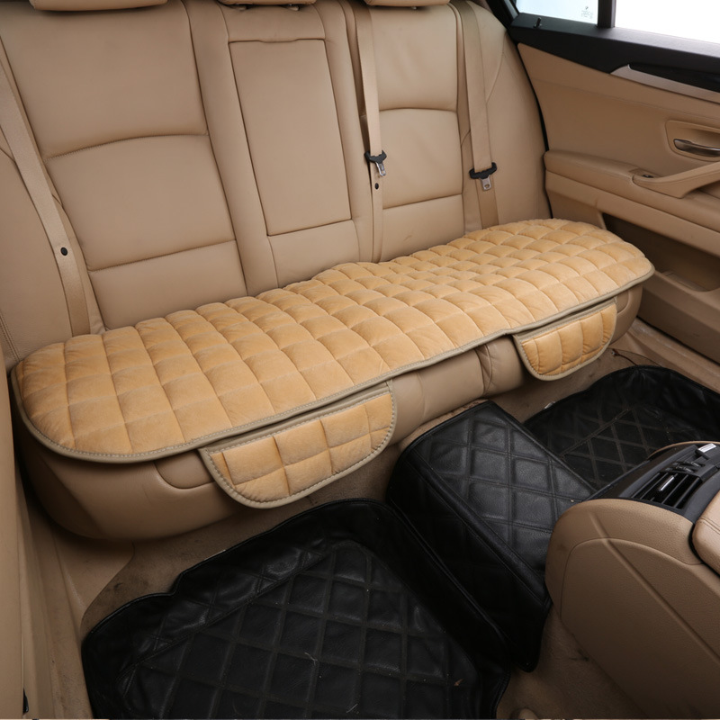 Three-Piece Non-Slip Car Plush Cushion Set - Tie-Free Design, No Backrest - Image 3