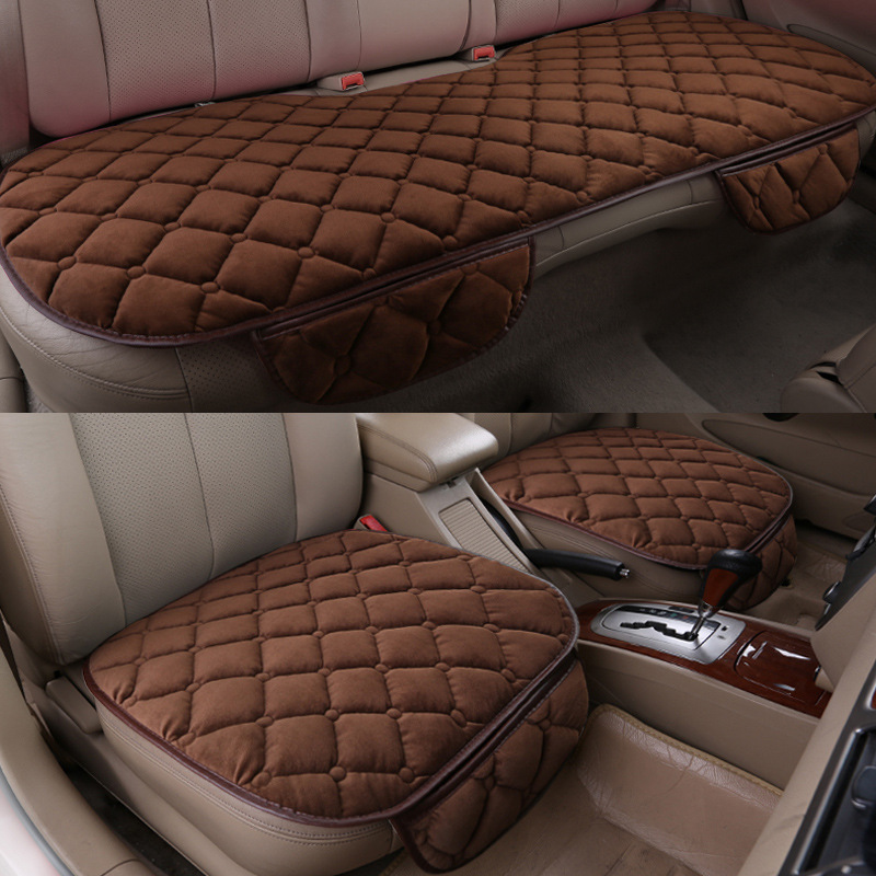 Three-Piece Non-Slip Car Plush Cushion Set - Tie-Free Design, No Backrest - Image 9