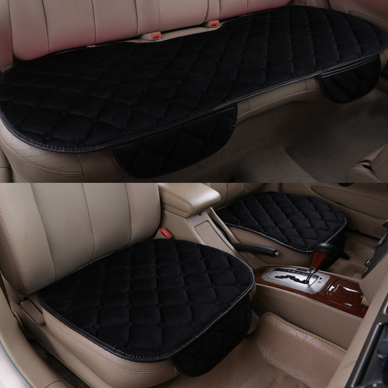 Three-Piece Non-Slip Car Plush Cushion Set - Tie-Free Design, No Backrest - Image 10