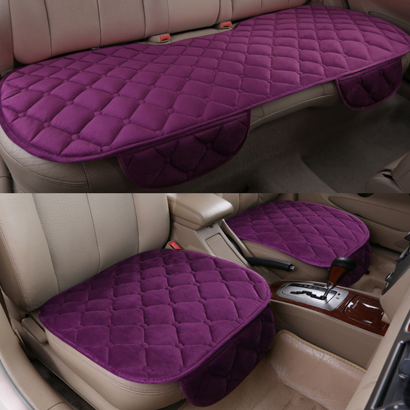 Three-Piece Non-Slip Car Plush Cushion Set - Tie-Free Design, No Backrest - Image 13