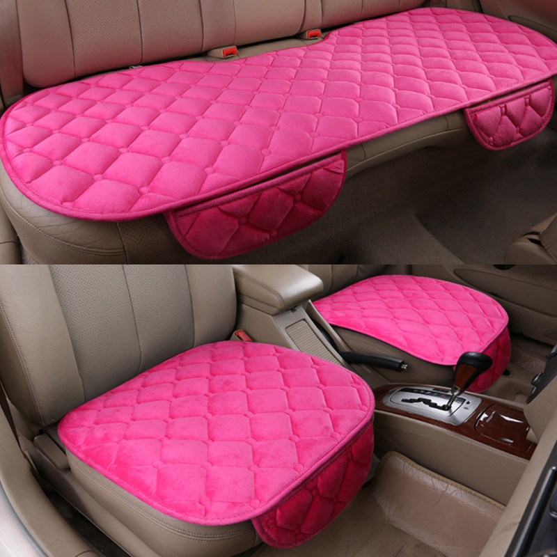 Three-Piece Non-Slip Car Plush Cushion Set - Tie-Free Design, No Backrest - Image 15