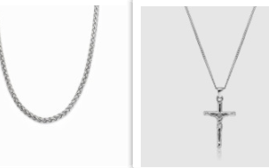 Trendy Stainless Steel Cross Pendant Necklace for Punk Fashion Enthusiasts