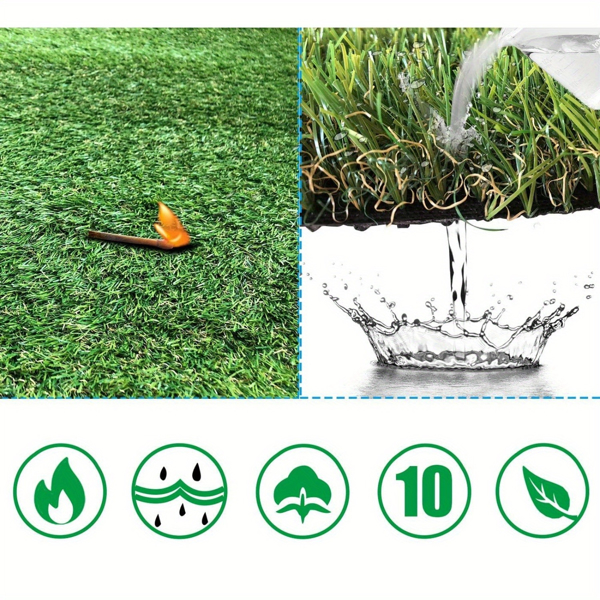 6FTx10FT Artificial Grass Carpet - Durable Synthetic Grass Mat with 15mm Height & Drainage Holes, Weekend Shipping Not Available, Not for Sale on Amazon - Image 8