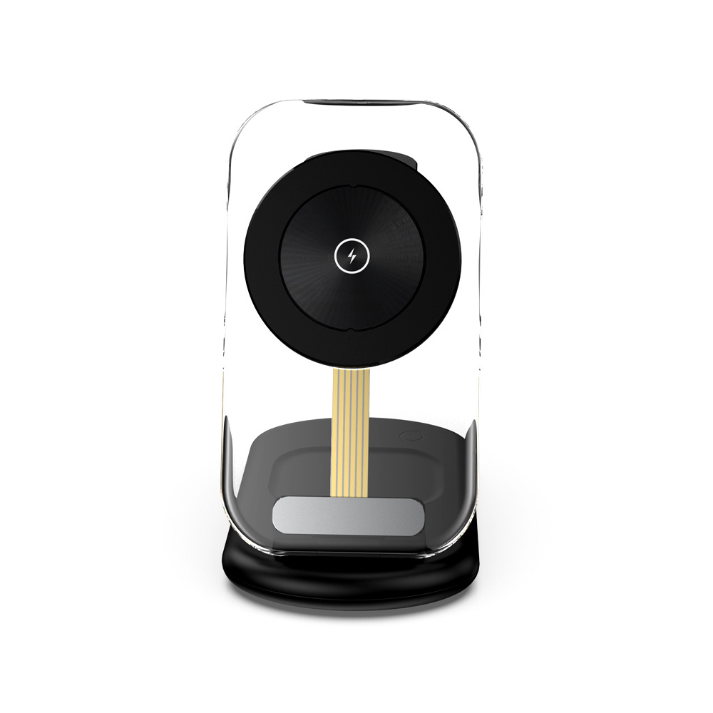 Sleek Transparent Folding Magnetic 3-in-1 Wireless Charger for Ultimate Convenience - Image 3