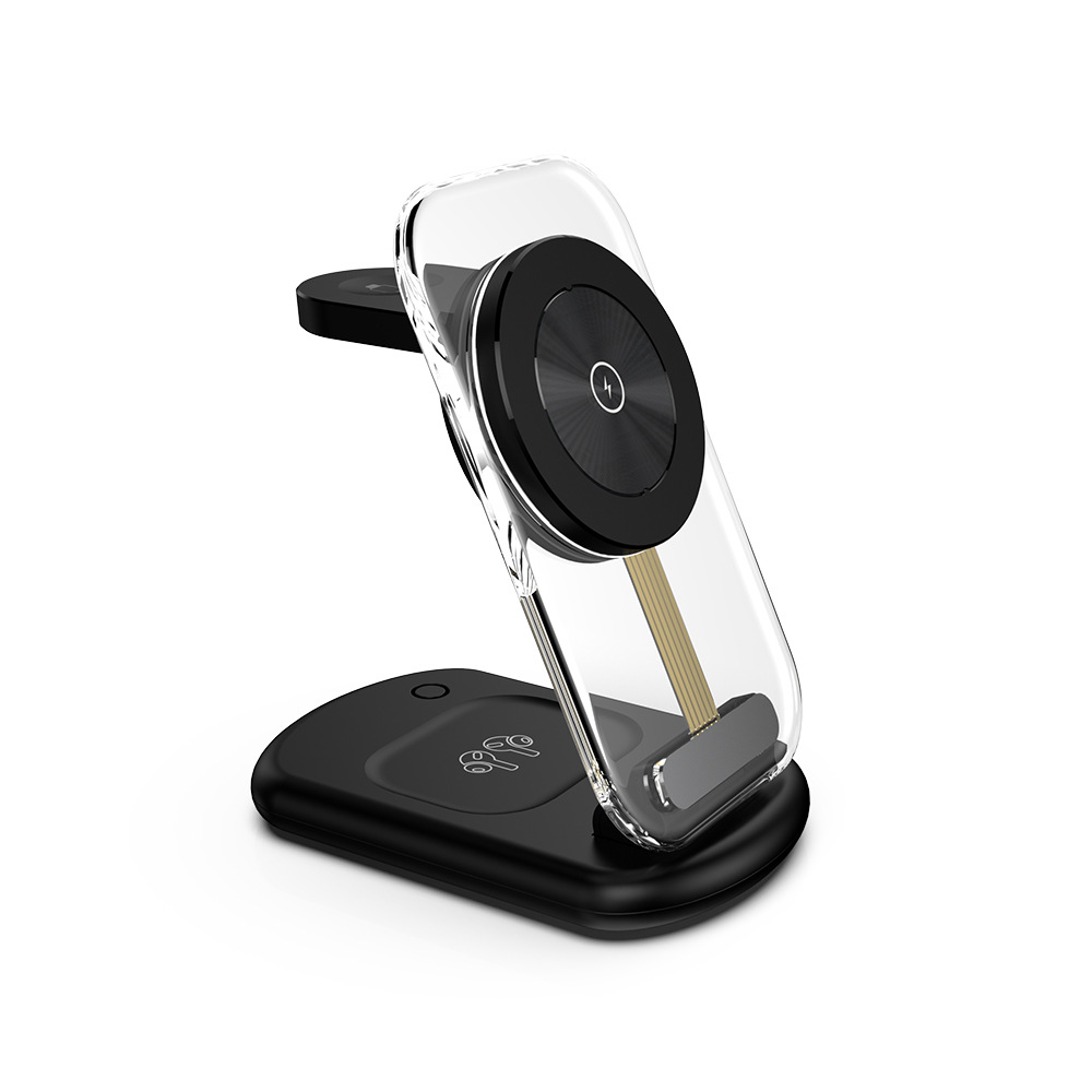 Sleek Transparent Folding Magnetic 3-in-1 Wireless Charger for Ultimate Convenience - Image 5