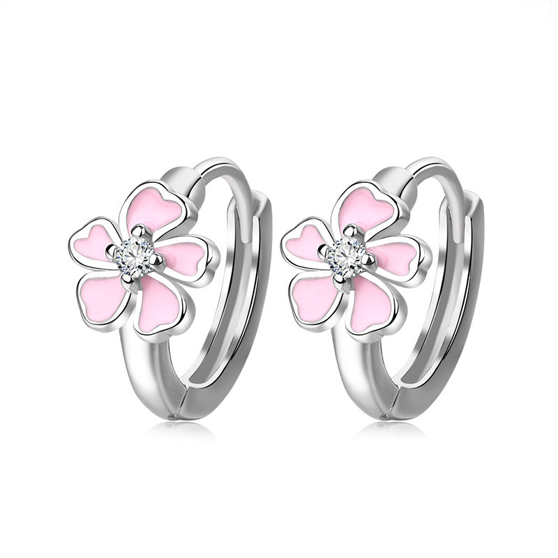 Charming Cherry Blossom Epoxy Flower Earrings - Stylish Floral Jewelry - Image 4