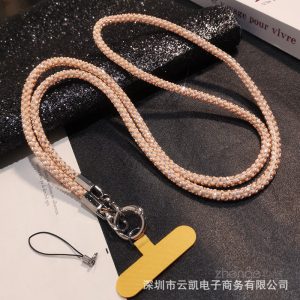 Rhinestone Crossbody Lanyard for Mobile Phones - Stylish and Long