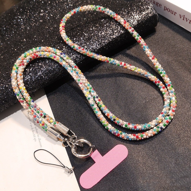 Rhinestone Crossbody Lanyard for Mobile Phones - Stylish and Long - Image 2