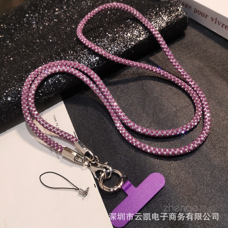 Rhinestone Crossbody Lanyard for Mobile Phones - Stylish and Long - Image 9