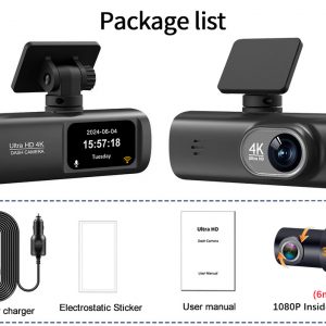 V22 HD Dual Channel Dash Cam with Advanced Tachograph Features