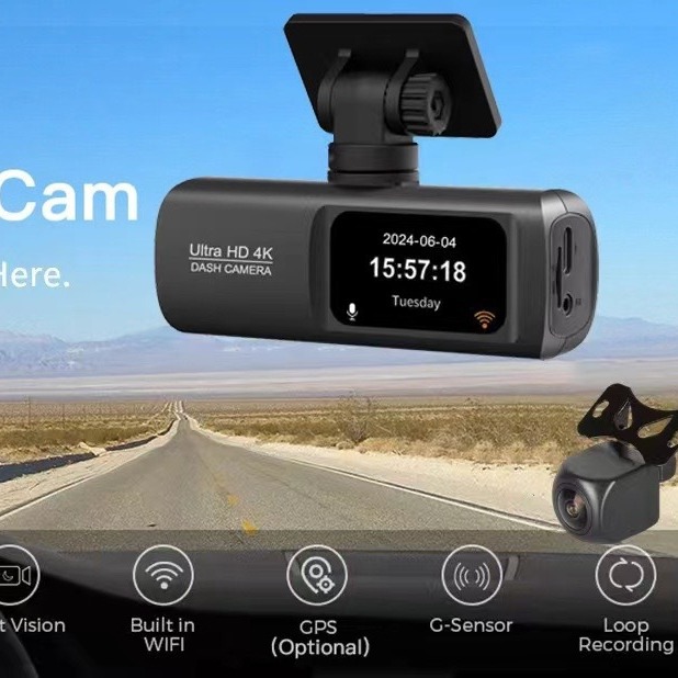 V22 HD Dual Channel Dash Cam with Advanced Tachograph Features - Image 3