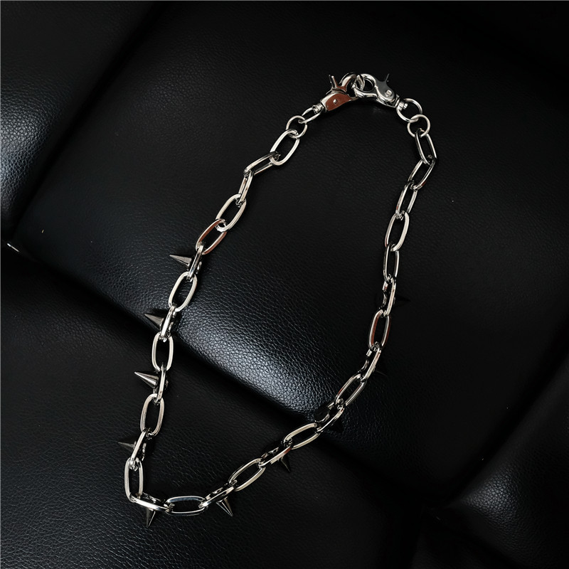 Rivet Waist Chain Pants - Stylish Chain Accessory for Trendy Outfits - Image 6