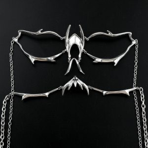 Streamline Shape Nose Studs - Silver Metal Surface Decorative Jewelry