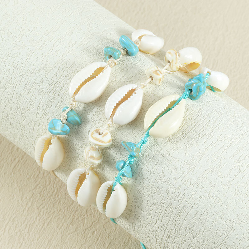 European and American Hand-Woven Shell Bracelet - Seaside Charm - Image 5