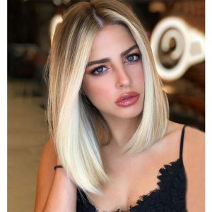 Stylish Women's Medium Split Short Bob Gradient Wigs for Every Occasion