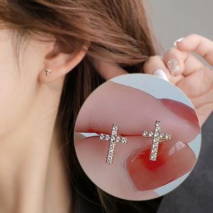 2024 Stylish Stainless Steel Cross Earrings - Versatile Gifts for Birthdays & Anniversaries