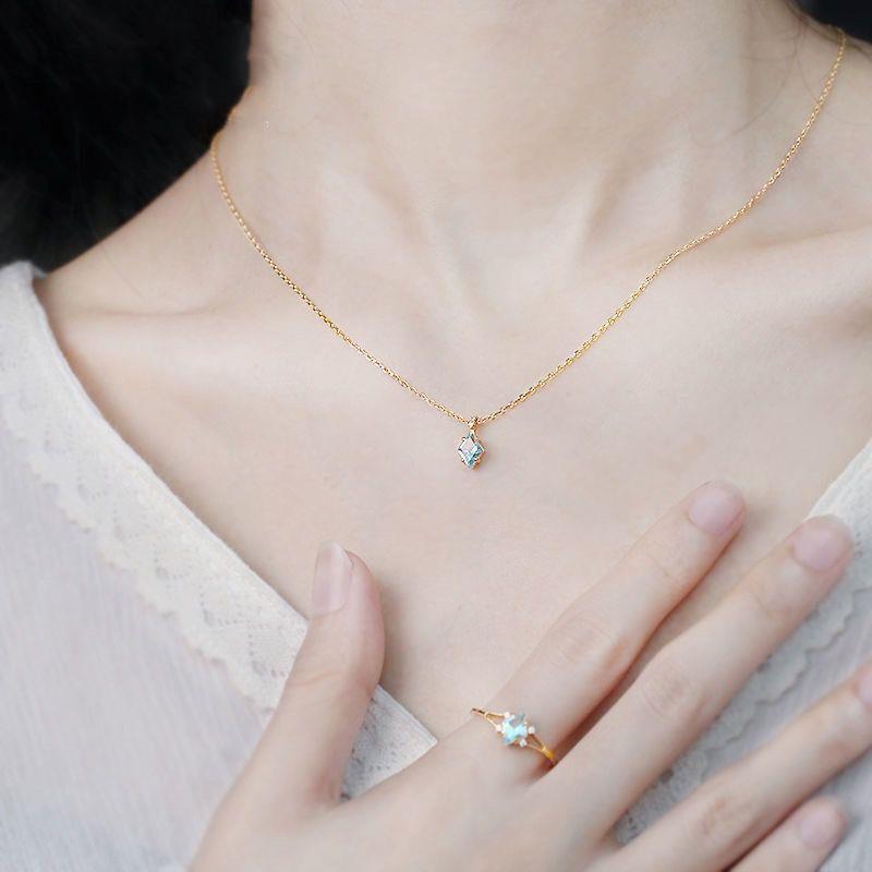 S925 Silver Clavicle Chain Necklace and Ring Set - Elegant Jewelry Suit - Image 4