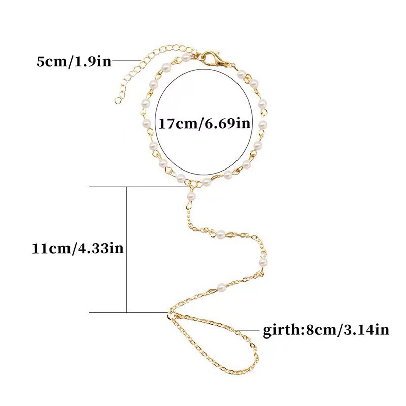 Golden Balls Vintage Bracelet with Pearl Ring - Timeless Elegance - Image 5