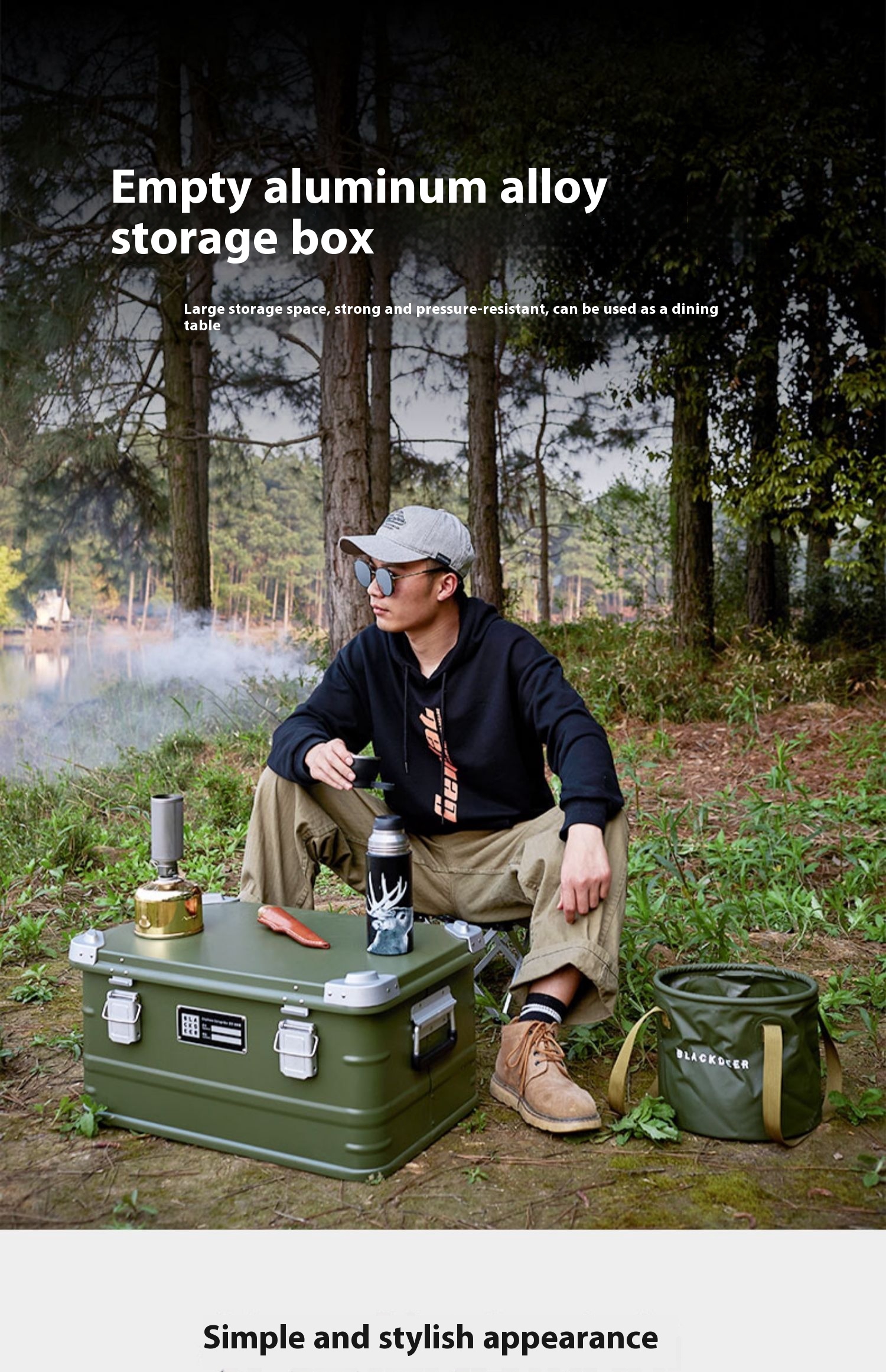 Durable Outdoor Aluminum Alloy Storage Box for Camping - Portable Vehicle-Mounted Wild Camping Gear - Image 8