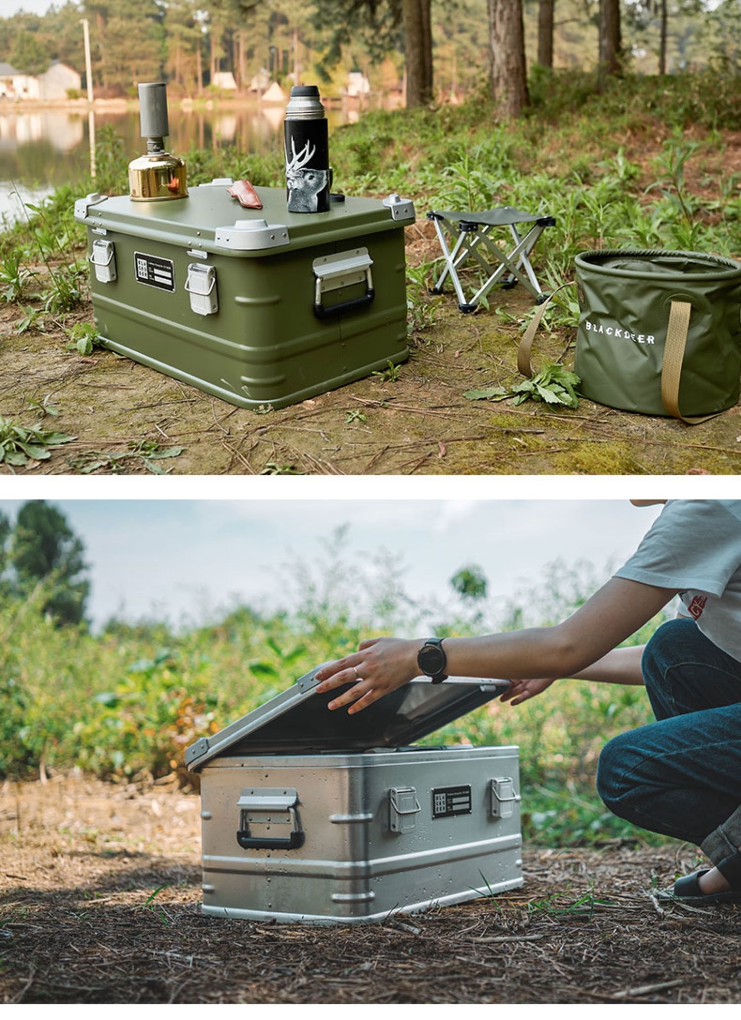 Durable Outdoor Aluminum Alloy Storage Box for Camping - Portable Vehicle-Mounted Wild Camping Gear - Image 17
