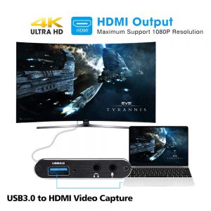 HDMI Video Capture Card - 4K Screen Recording & USB 3.0 1080P 60FPS Game Capture