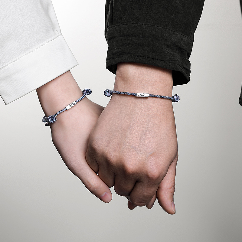 Pure Silver Love Vow Hand Rope - Elegant and Meaningful Gift - Image 2