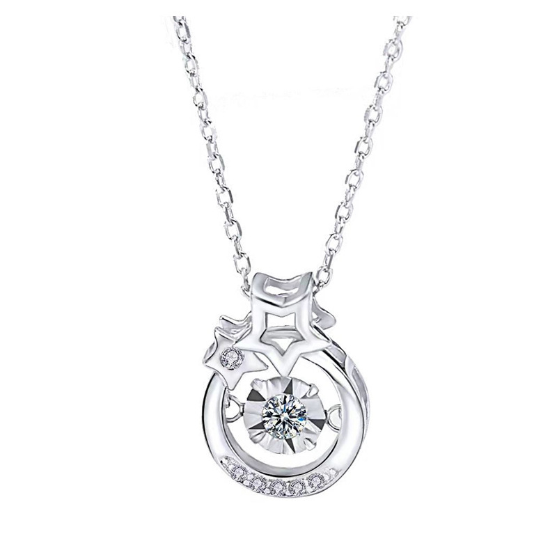 Pulsatile Heart Pendant Necklace in S925 Silver for Women - Clavicle Chain - Image 5