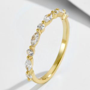 S925 Sterling Silver Stunning Ice Flower Cut Zircon Ring Set