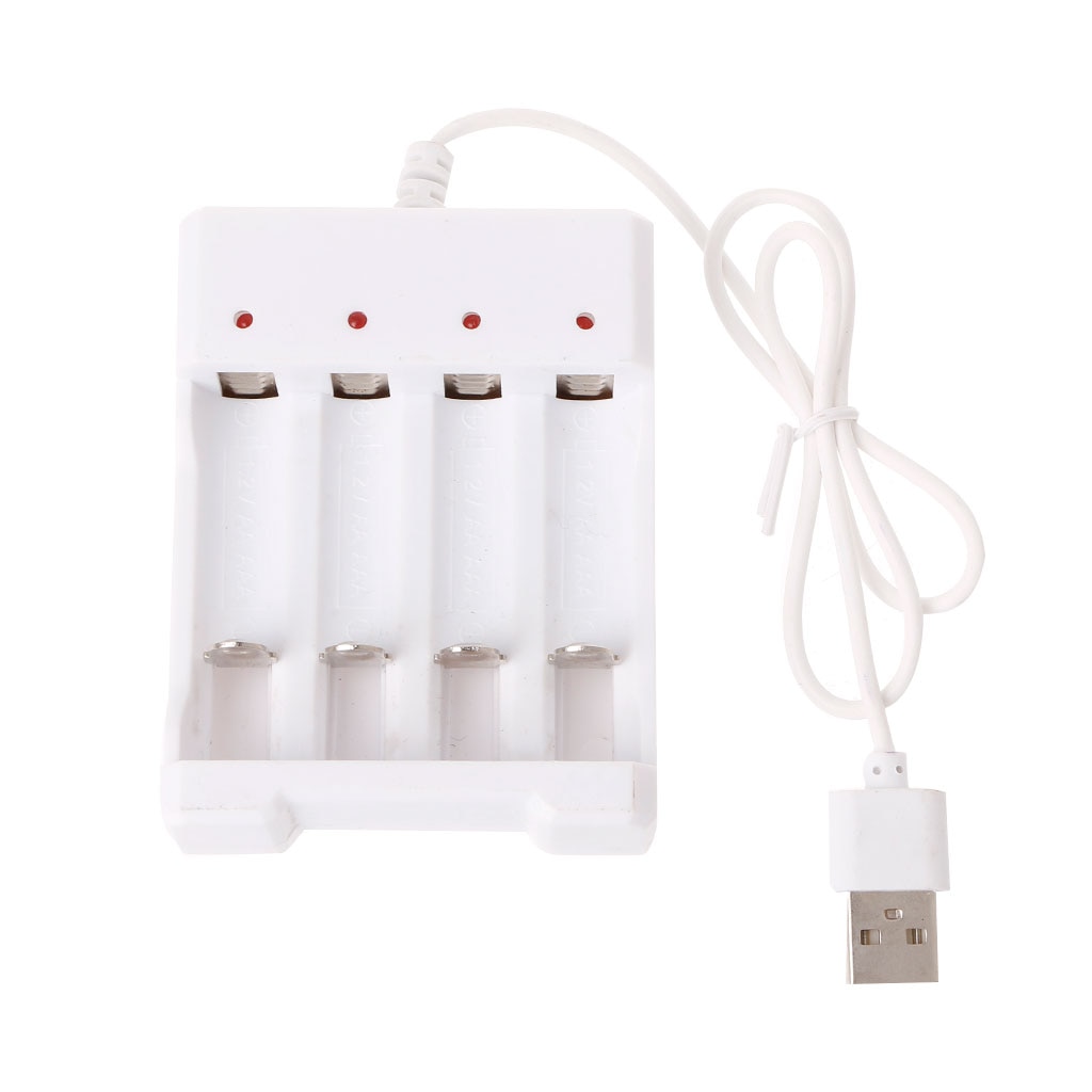 Universal Smart 4-Slot Battery Charger Adapter 1.2V - USB Plug Rechargeable Solution