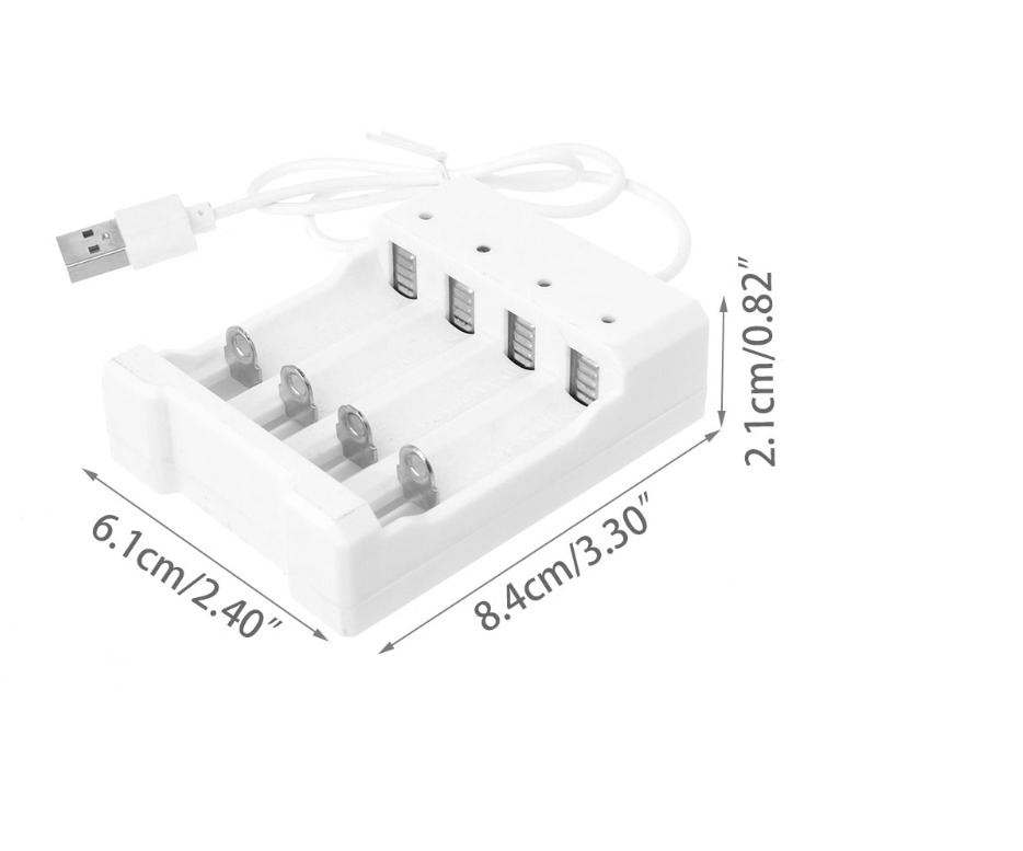 Universal Smart 4-Slot Battery Charger Adapter 1.2V - USB Plug Rechargeable Solution - Image 5