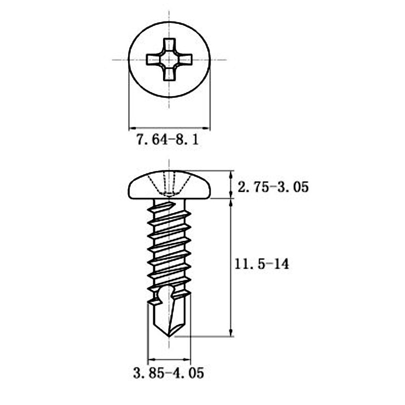 Stainless Steel Coiled Hair Drill Tail Screws with Cross Recess Design - Image 2