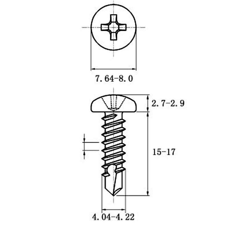 Stainless Steel Coiled Hair Drill Tail Screws with Cross Recess Design - Image 3