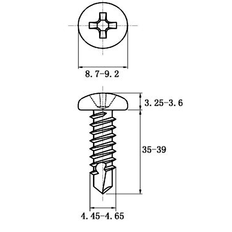 Stainless Steel Coiled Hair Drill Tail Screws with Cross Recess Design - Image 15