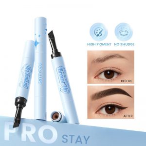 2-in-1 3D Eyebrow Gel & Cream Eyeliner Pencil - Waterproof, Long-lasting Pomade Enhancers in 3 Colors for Flawless Makeup