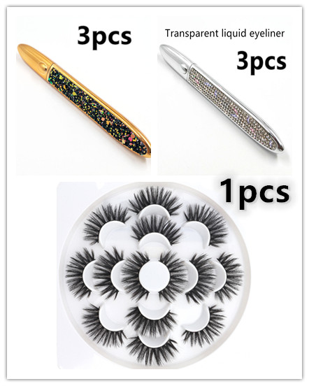 Self-Adhesive False Eyelashes with Multicolor Eyeliner for Effortless Glam - Image 20