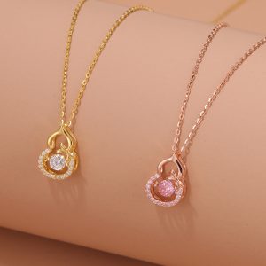 Silver Gourd Necklace for Women - Clavicle Chain That Won't Fade