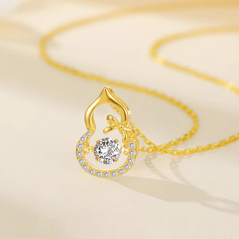 Silver Gourd Necklace for Women - Clavicle Chain That Won't Fade - Image 2