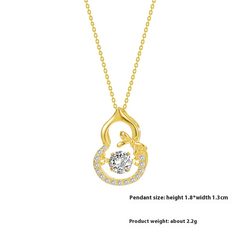 Silver Gourd Necklace for Women - Clavicle Chain That Won't Fade - Image 6