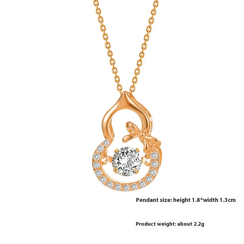 Silver Gourd Necklace for Women - Clavicle Chain That Won't Fade - Image 7