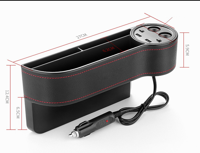 Versatile Car Seat Storage Organizer with Slotted Design for Easy Access - Image 2