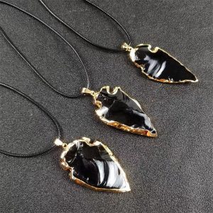 Natural Irregular Obsidian Raw Ore Necklace - Unique Accessories for Style