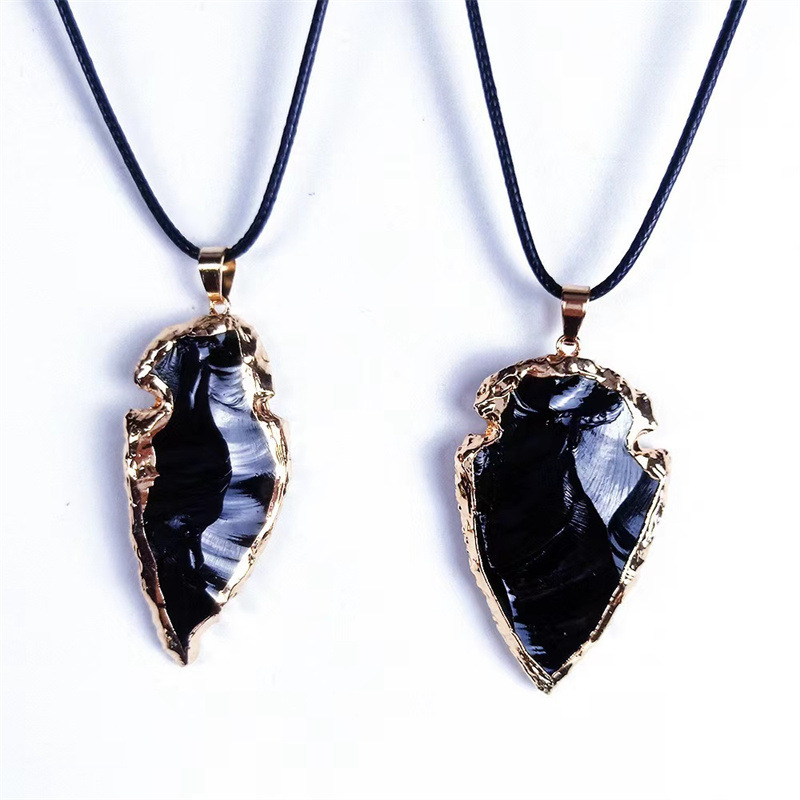 Natural Irregular Obsidian Raw Ore Necklace - Unique Accessories for Style - Image 2