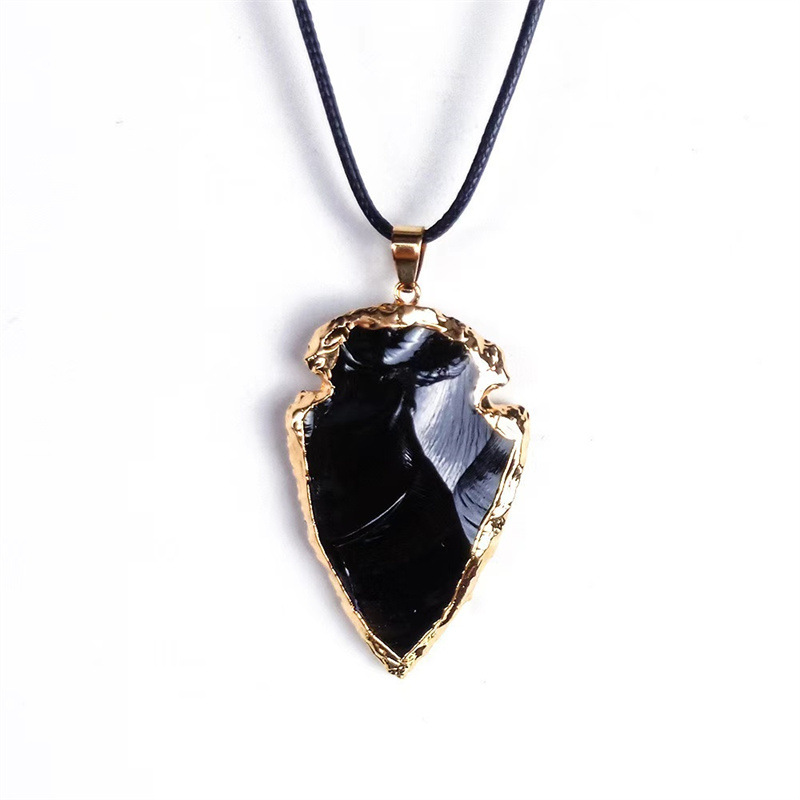 Natural Irregular Obsidian Raw Ore Necklace - Unique Accessories for Style - Image 3