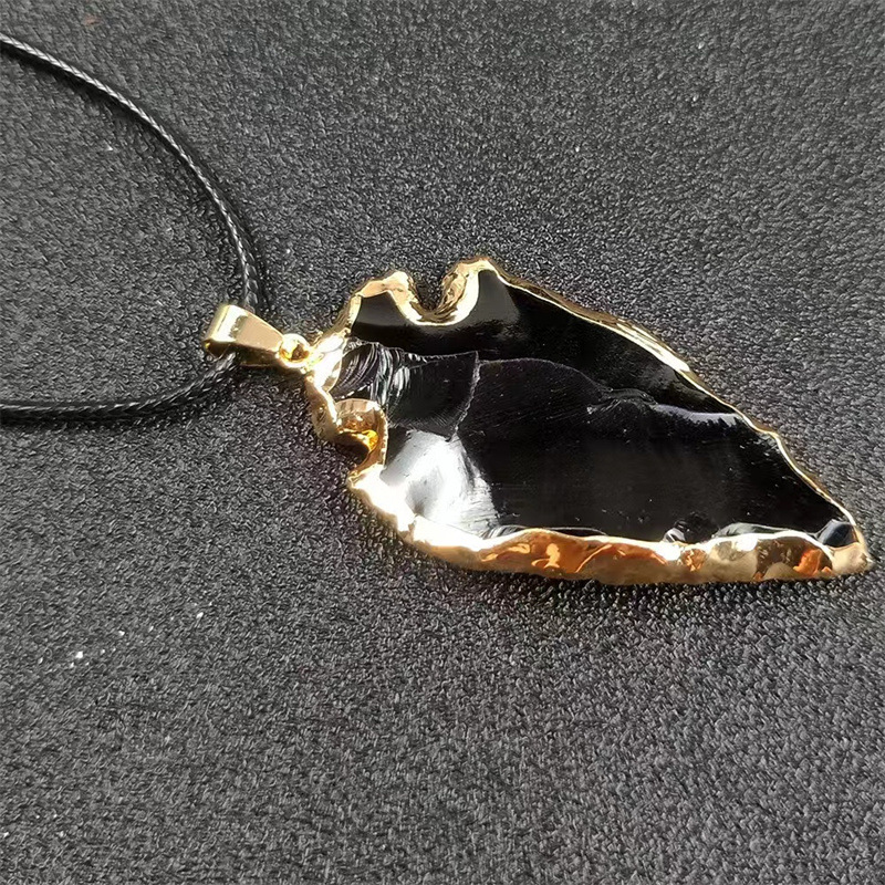 Natural Irregular Obsidian Raw Ore Necklace - Unique Accessories for Style - Image 5